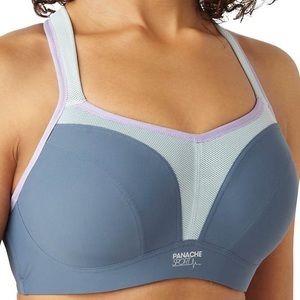 Panache Wired Sports Bra Grey and Purple - UK 32G (D6)/US 32G/32I